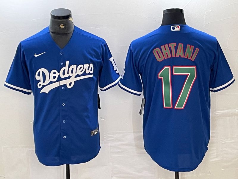 Men Los Angeles Dodgers #17 Ohtani Blue Nike Game MLB Jersey style 21